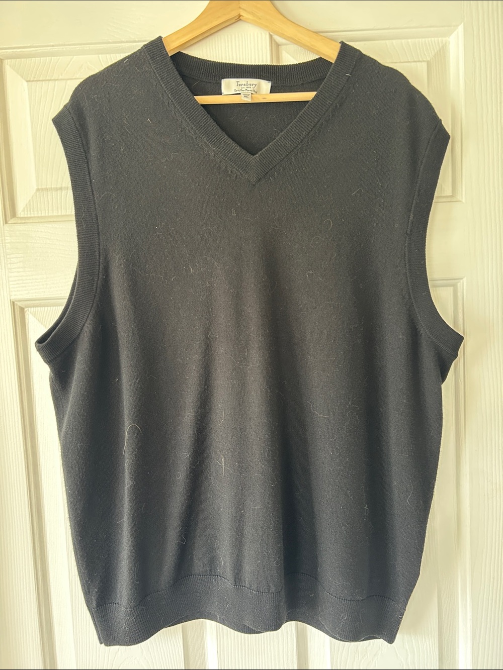 Classic Black V-Neck Sweater Vest by Turnbury